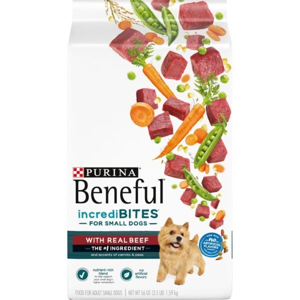 Buy Beneful IncrediBites Small Dog Dry Food with Farm-Raised Beef 3.5lb Online