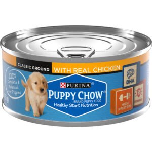 Purina Puppy Chow Wet Canned Puppy Dog Food with Real Chicken 5.5oz